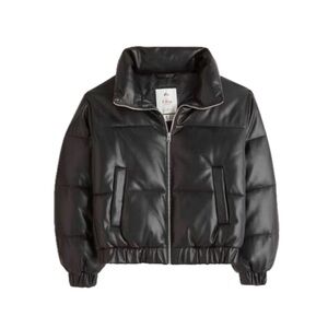 Abercrombie & Fitch Vegan Leather Mini Puffer